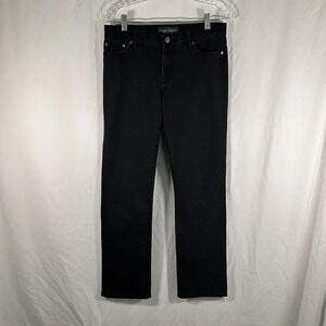 Lauren Ralph Lauren Jeans Women's 6 Black Denim Classic Straight Cotton Blend